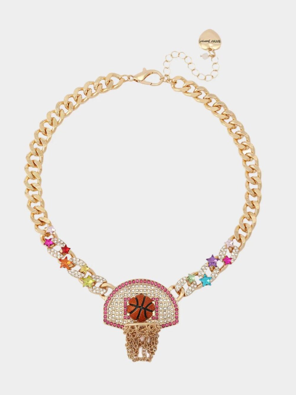 NWT BETSEY JOHNSON Basketball Short Pendant Necklace